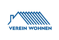 Das Headerbild zeigt das Logo des Verein Wohnen. Darauf ist der Dachstuhl eines Hauses in blauer Farbe zu sehen. Darunter steht Verein Wohnen, in Blockbuchstaben und in blauem Farbton.