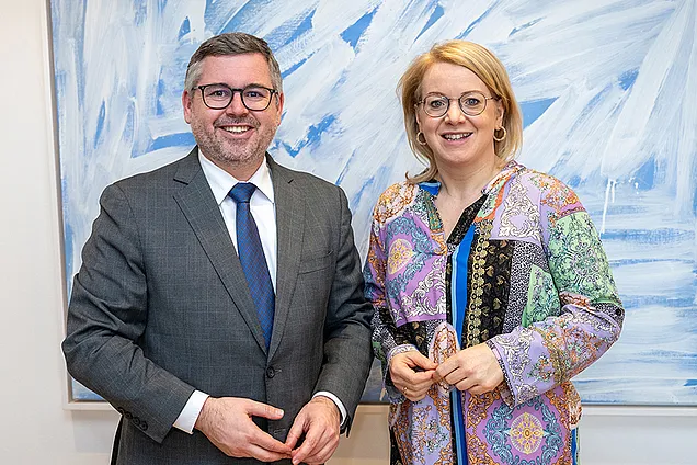 Landesrat Ludwig Schleritzko und BHW-Landesvorsitzende Bettina Rausch 
